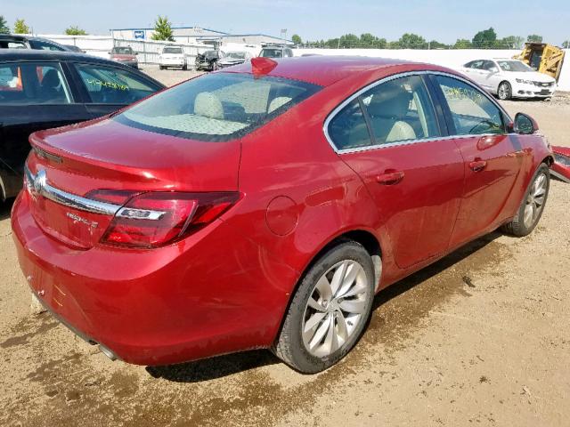 2G4GK5EX6F9202976 - 2015 BUICK REGAL RED photo 4