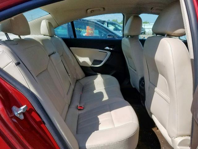 2G4GK5EX6F9202976 - 2015 BUICK REGAL RED photo 6