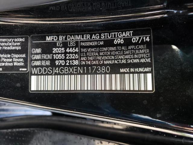 WDDSJ4GBXEN117380 - 2014 MERCEDES-BENZ CLA 250 4M BLACK photo 10