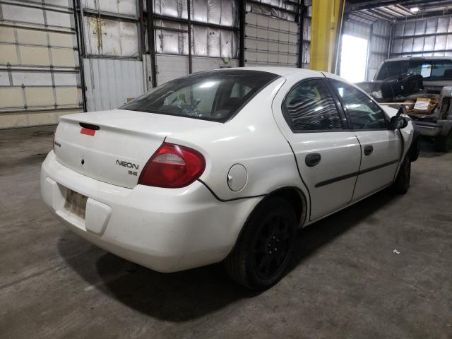 1B3ES26C93D102019 - 2003 DODGE NEON SE WHITE photo 4