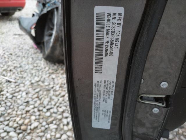 2C3CDXGJ3MH559802 - 2021 DODGE CHARGER SC GRAY photo 10