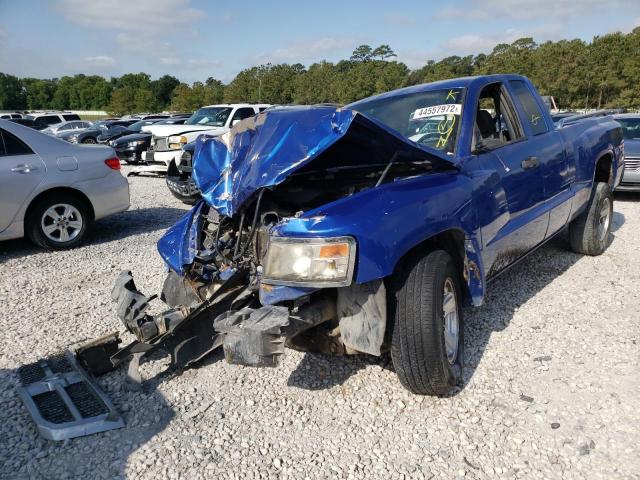 1D7HE32K68S538745 - 2008 DODGE DAKOTA SXT BLUE photo 2