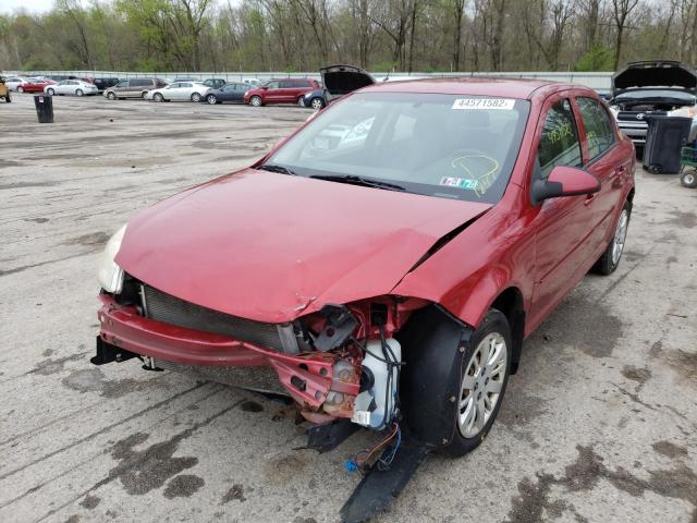 1G1AD5F53A7218394 - 2010 CHEVROLET COBALT 1LT RED photo 2