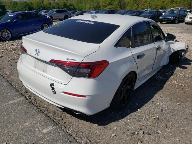 2HGFE2F57NH554232 - 2022 HONDA CIVIC SPOR WHITE photo 4