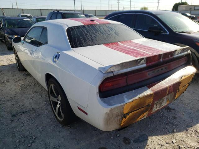 2C3CDYCJ1DH605803 - 2013 DODGE CHALLENGER WHITE photo 3