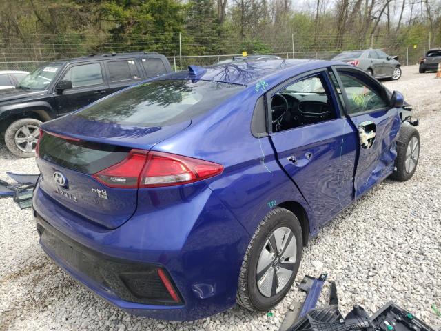 KMHC65LC8KU171276 - 2019 HYUNDAI IONIQ BLUE BLUE photo 4