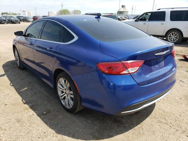 1C3CCCAB1GN145295 - 2016 CHRYSLER 200 LIMITE BLUE photo 3