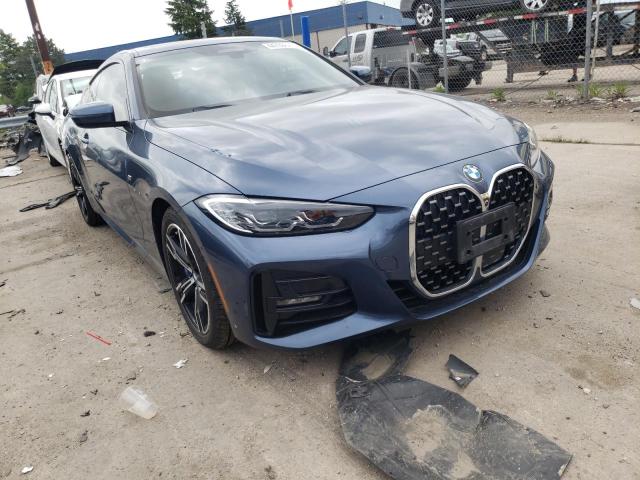 WBA73AP03MCG01425 - 2021 BMW 430XI BLUE photo 1