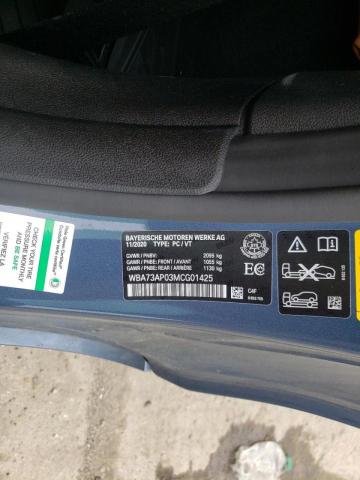 WBA73AP03MCG01425 - 2021 BMW 430XI BLUE photo 10