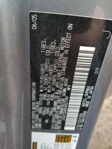 JTLKT324054027799 - 2005 TOYOTA SCION XB ნაცრისფერი ფოტო 10