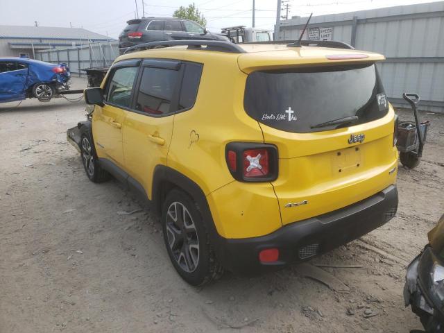 ZACCJBBT2FP****** - 2015 JEEP RENEGADE L YELLOW photo 3