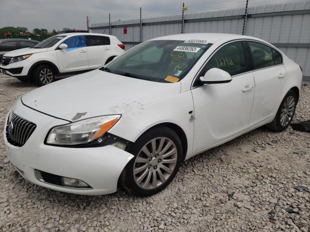 W04GV5EV6B1067954 - 2011 BUICK REGAL CXL WHITE photo 2