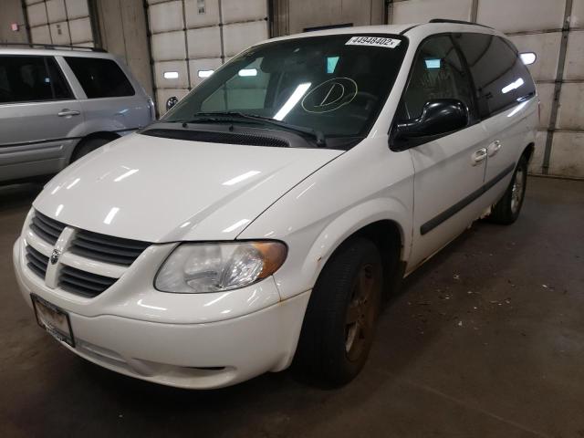 1D4GP45R57B237464 - 2007 DODGE CARAVAN SX WHITE photo 2