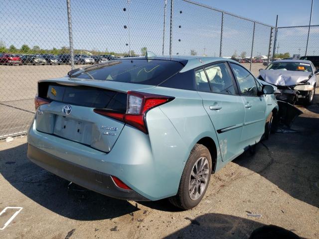 JTDKAMFU8N3156669 - 2022 TOYOTA PRIUS NIGH TURQUOISE photo 4