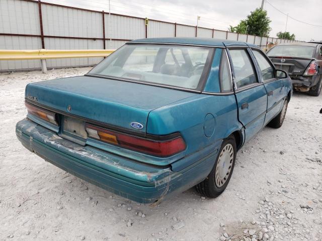 2FAPP36X3PB196708 - 1993 FORD TEMPO GL TURQUOISE photo 4
