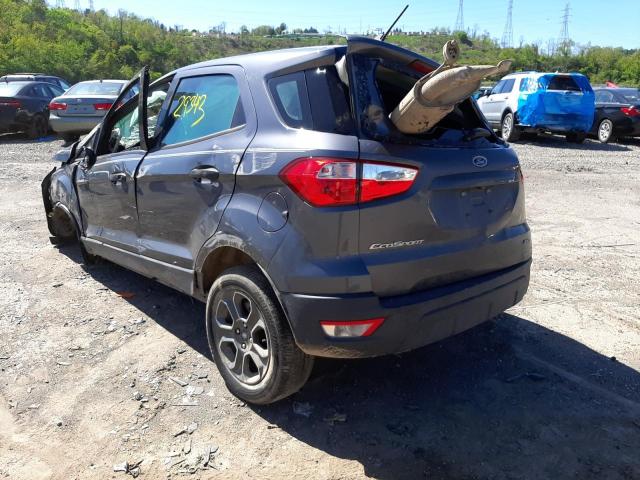 MAJ6S3FL3LC370021 - 2020 FORD ECOSPORT S GRAY photo 3