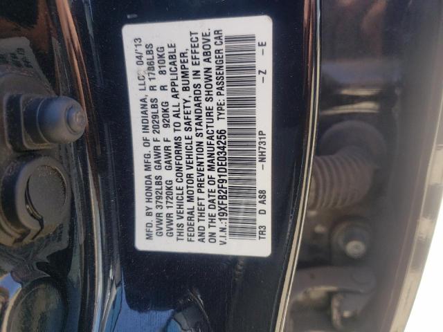19XFB2F91DE034256 - 2013 HONDA CIVIC EXL Qara foto 10