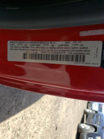 3VWSF31YX6M326078 - 2006 VOLKSWAGEN NEW BEETLE 红色 照片 10
