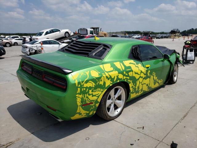 2C3CDZBT4FH821656 - 2015 DODGE CHALLENGER GREEN photo 4