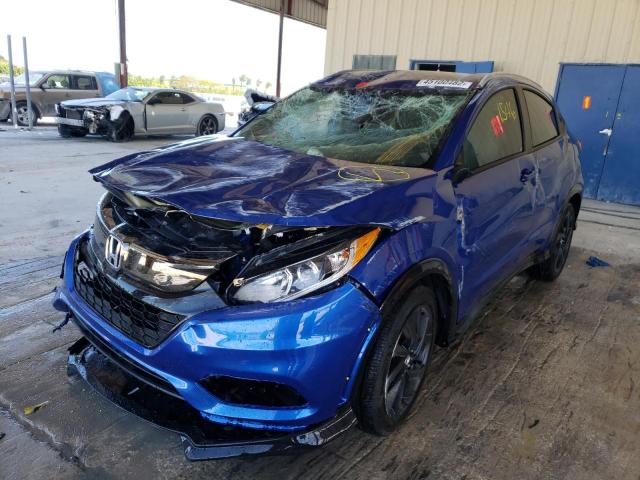 3CZRU5H17NM733957 - 2022 HONDA HR-V SPORT BLUE photo 2