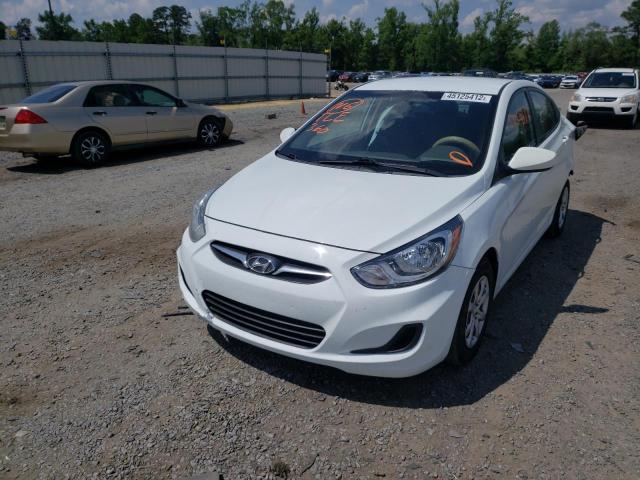 KMHCT4AE0DU501535 - 2013 HYUNDAI ACCENT WHITE photo 2