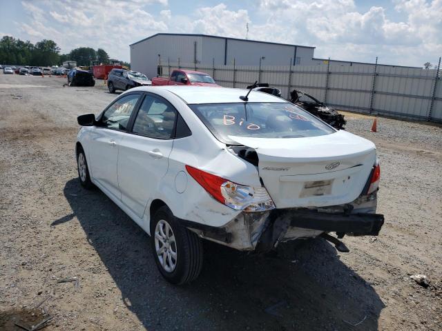 KMHCT4AE0DU501535 - 2013 HYUNDAI ACCENT WHITE photo 3