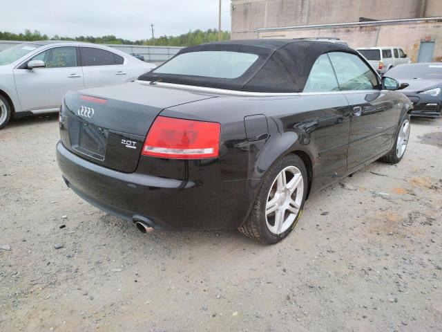 WAUDF48H08K016651 - 2008 AUDI A4 2.0T CA BLACK photo 4