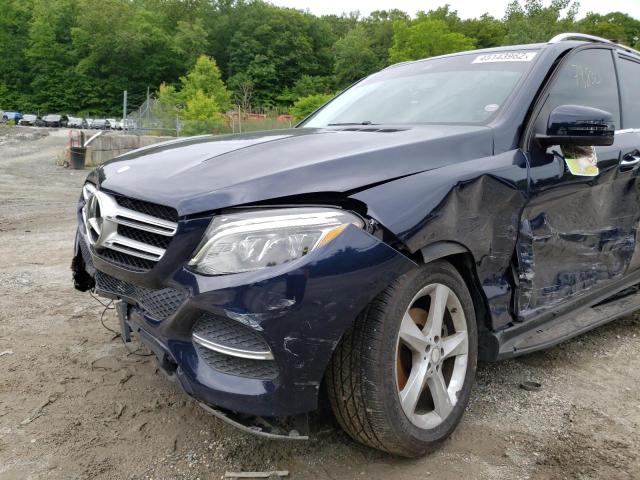 4JGDA5HB2GA766541 - 2016 MERCEDES-BENZ GLE 350 4M BLUE photo 9