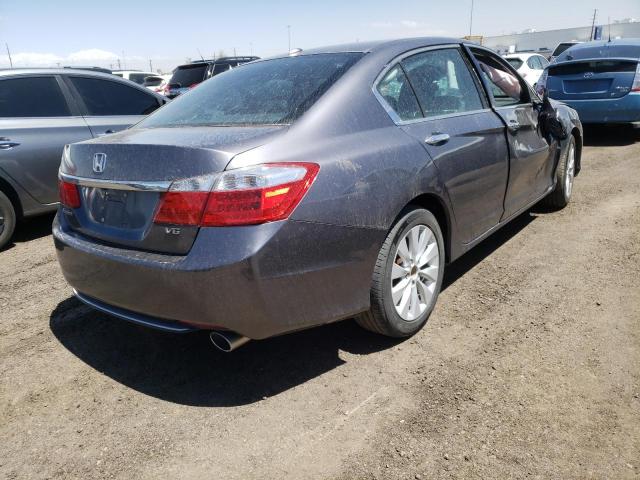 1HGCR3F81EA039667 - 2014 HONDA ACCORD EXL GRAY photo 4