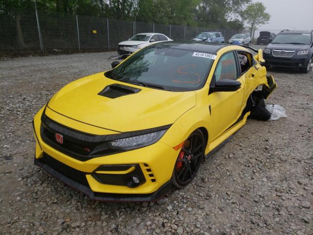 SHHFK8G04MU202984 - 2021 HONDA CIVIC TYPE YELLOW photo 2