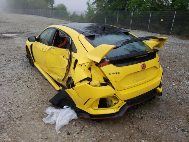 SHHFK8G04MU202984 - 2021 HONDA CIVIC TYPE YELLOW photo 3