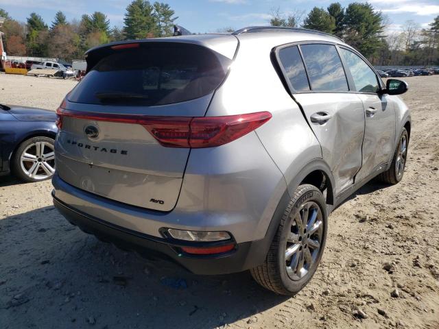 KNDP6CAC2M7856842 - 2021 KIA SPORTAGE S GRAY photo 4