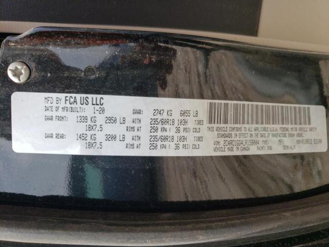 2C4RC1GG4LR158004 - 2020 CHRYSLER PACIFICA L BLACK photo 10