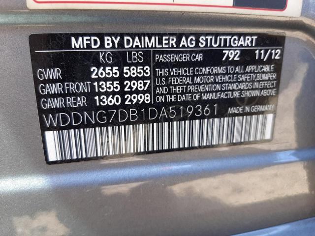 WDDNG7DB1DA519361 - 2013 MERCEDES-BENZ S 550 SILVER photo 10