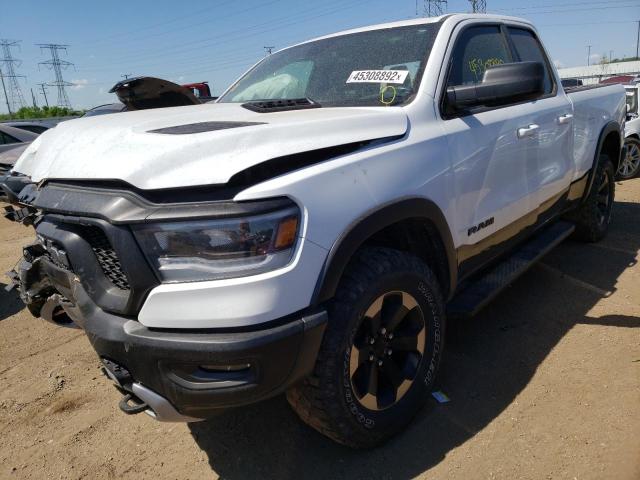 1C6SRFET0KN875533 - 2019 RAM 1500 REBEL WHITE photo 2