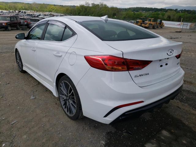 KMHD04LBXHU****** - 2017 HYUNDAI ELANTRA SP WHITE photo 3