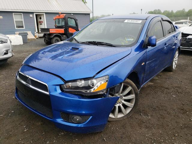 JA32U8FW1BU040122 - 2011 MITSUBISHI LANCER GTS BLUE photo 2