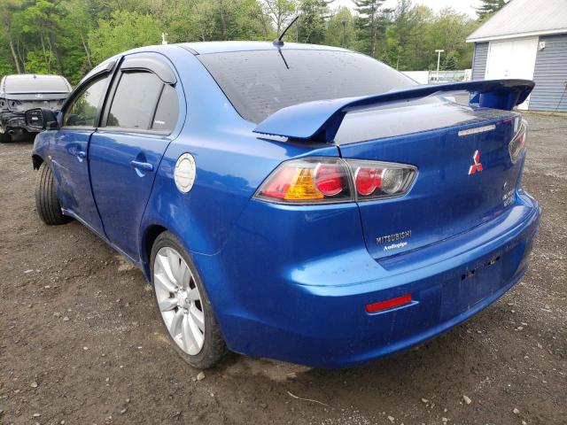 JA32U8FW1BU040122 - 2011 MITSUBISHI LANCER GTS BLUE photo 3