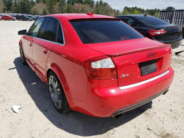 WAUPL68E35A085598 - 2005 AUDI S4 RED photo 3