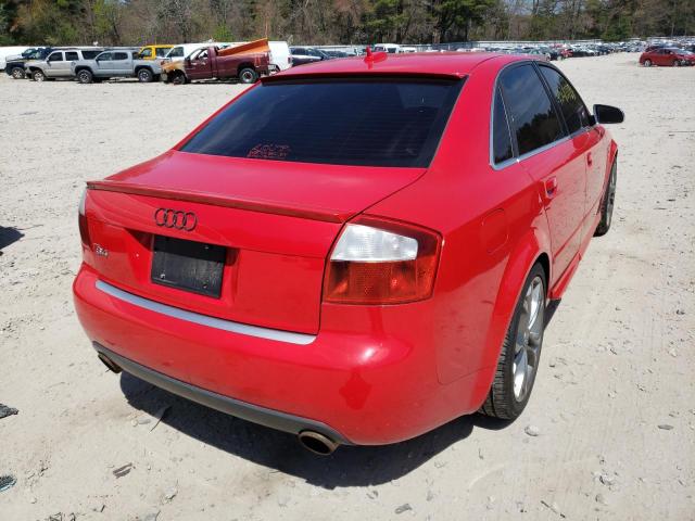 WAUPL68E35A085598 - 2005 AUDI S4 RED photo 4