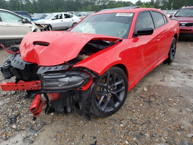 2C3CDXHG5KH588881 - 2019 DODGE CHARGER GT RED photo 2
