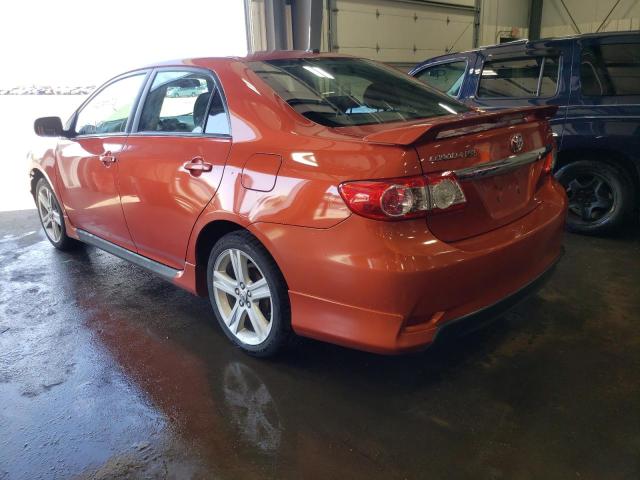 2T1BU4EE6DC080179 - 2013 TOYOTA COROLA ORANGE photo 3