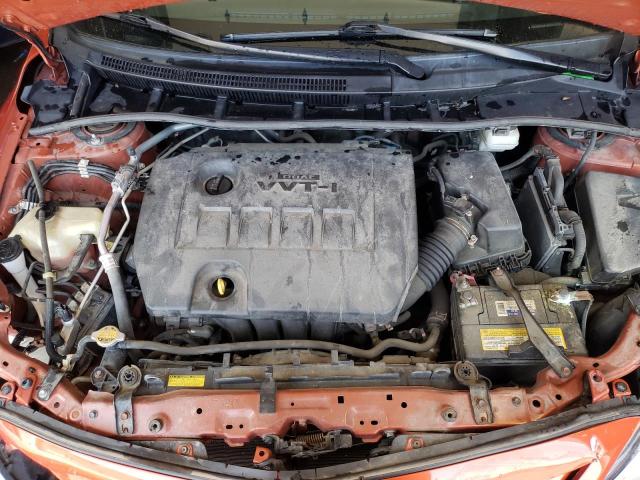 2T1BU4EE6DC080179 - 2013 TOYOTA COROLA ORANGE photo 7