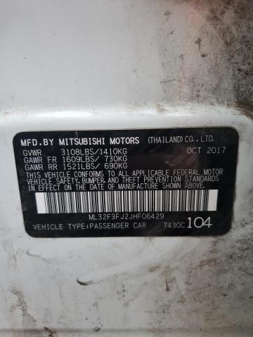 ML32F3FJ2JHF06429 - 2018 MITSUBISHI MIRAGE G4 ES  foto 10