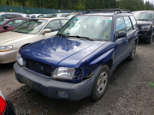 JF1SF63582H717774 - 2002 SUBARU FORESTER L BLUE photo 2