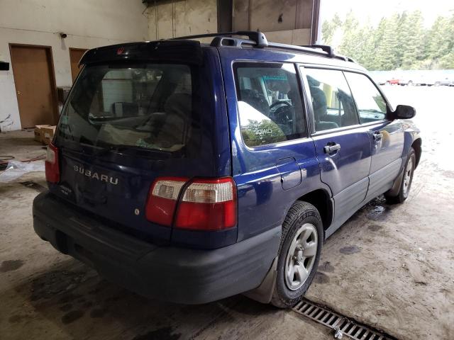 JF1SF63582H717774 - 2002 SUBARU FORESTER L BLUE photo 4