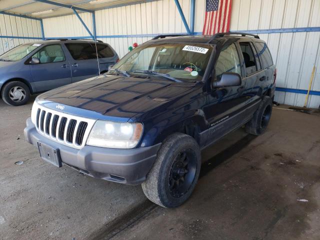 1J4GW48S82C265884 - 2002 JEEP GRAND CHER BLUE photo 2