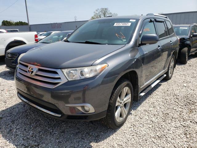 5TDYK3EH1CS054907 - 2012 TOYOTA HIGHLANDER GRAY photo 2