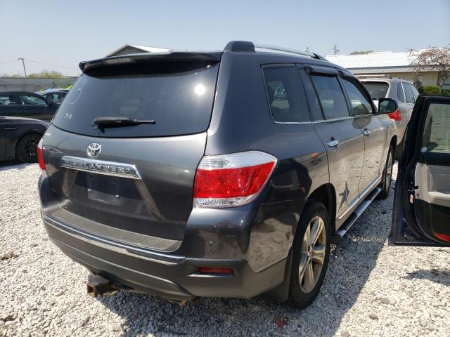 5TDYK3EH1CS054907 - 2012 TOYOTA HIGHLANDER GRAY photo 4