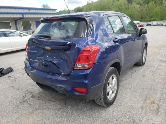 3GNCJNSB6HL192472 - 2017 CHEVROLET TRAX BLUE photo 4